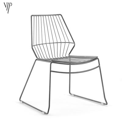 China VIPhuatong Antirust Modern Patio Metal Cafe Furniture Iron Garden Dining Chairs for sale