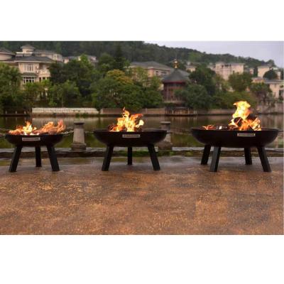 China Stocked Garden Hot Sale Carbon Steel Thick Heavy Fir Pit With Log Store for sale