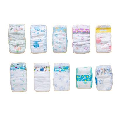 China B Grade Baby Diapers Disposable Diaper Free Sample Printed Wholesale Baby Diaper for sale