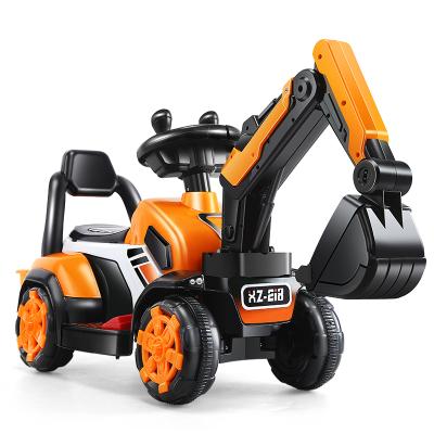 China Ride on Toy Children's Electric Excavator Can Rest or Ride Large Excavator Can Load Toddler Toy Hook Machine Engineering Vehicle for sale