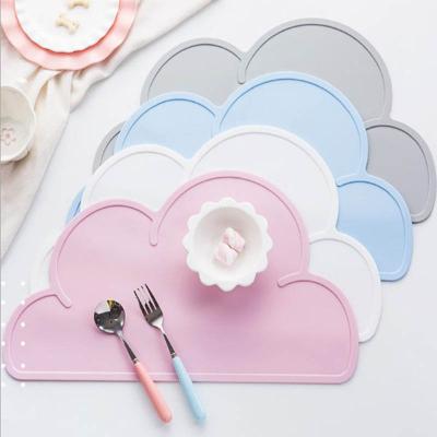 China Best Stocked Kids Dinner Silicon Cloud Table Custom Natural Place Mat for sale