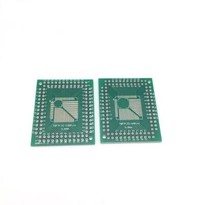 China IC Transfer Board SOP8 SOP10 SOP16 SOP28 TQFP TSOP Dual ALL Test Board Side Copper Prototype PCB Board QFN56/64 for sale