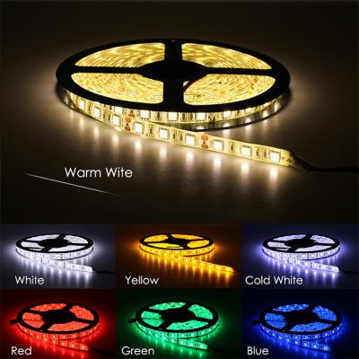 China Warehouse LED Strip 5050 RGB Lights Kitchen 12V Flexible Home Decoration Lamp Waterproof 300 LED Strip Diode Ribbon 60LEDs/M for sale