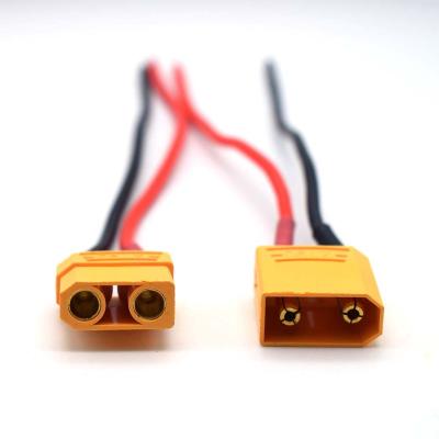 China Copper XT60 Plug Female and Male Connector with Silicon Wire for Lipo Battery Cable Drone Used for RC Car, Quadcopter and Boat Battery for sale