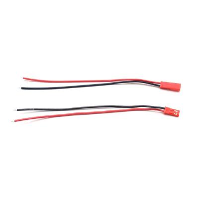 China Soft Silicone Wire 22AWG JST Copper Plug 2 Pin Male Connector and Female Socket Connector Cable Wire for LED Lamp RC Strip Toys Battery for sale