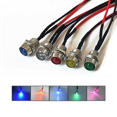 China Super Bright Lamp Bead LED Light Emitting Diode, Indicator Hole 8MM With Wire Lamp Holder 3V6V12V24V220V 5MM for sale