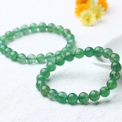 China FASHIONABLE Green Strawberry Crystal Gemstone Jade Bracelet Jewelry 8mm Natural Delicacy Ice for sale