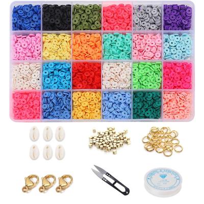 China Beads 6mm Soft Ceramic Beads Flakes Boxed Color Discs Jewelry Accessories Bracelet Bohemian Beads For Jewelry Making for sale