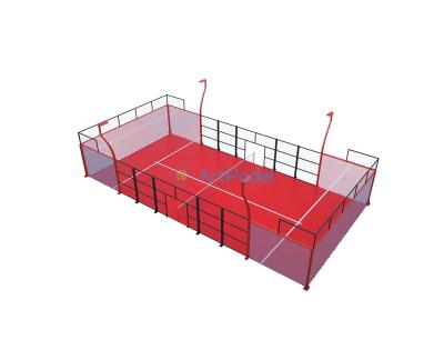 China Load more quantity each panoramic outdoor padel tennis court popular cheap design professional new container manufacture for sale