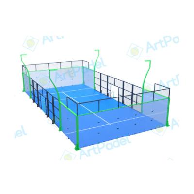 China Load more quantity outdoor/indoor sport of each factory supply container hot dip galvanized panoramic padel tennis court from China for sale