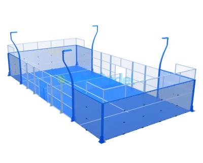 China Load More Quantity Each Container Indoor Sports China Gold Manufacturer 2022 New Style Panoramic Padel Court for sale