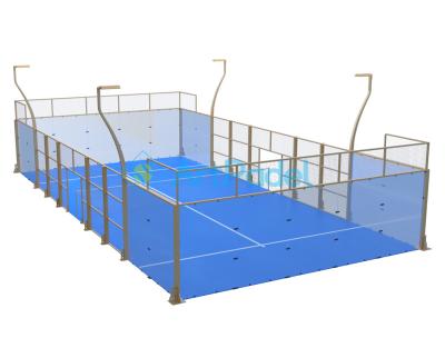 China Load More Quantity Each Panoramic 2022 Container Padel Worker Padel Courts Padel Tennis Court From China Outdoor Supplier for sale