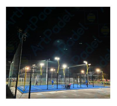 China Load More Quantity Each New Design Panoramic Container Panoramic Padel Court Techo Padel Tennis Court Supplier for sale