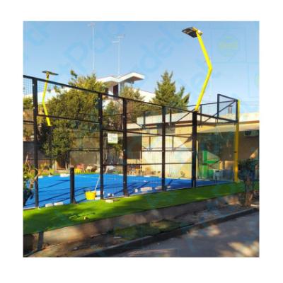 China Load More Quantity Each Outdoor Single Super Panoramic Padel Court Professional Container Padel Court China Dispenser for sale