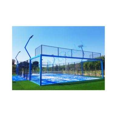 China Load more quantity each blue pallet tennis court container hot sale outdoor sport in spain of art padel for sale