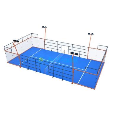 China Load more quantity each full container special design popular super popular panoramic padel tennis court for sale