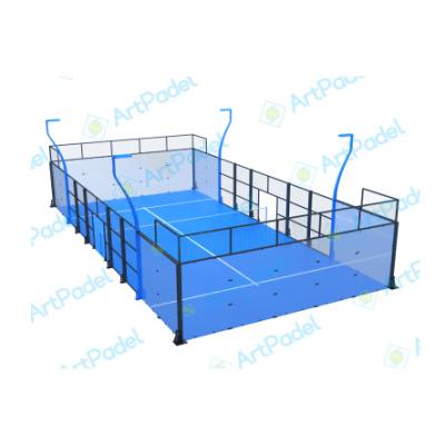 China Load more quantity each container 2022 steel glavinzed tennis court padel tennis court manufacturer good quality padel court posts for sale for sale