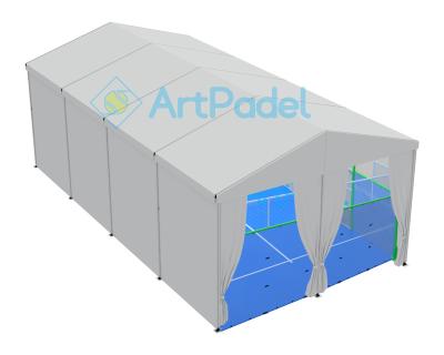 China High quality aluminum padel tennis court 12x22m frame padel court tent for paddle court for sale