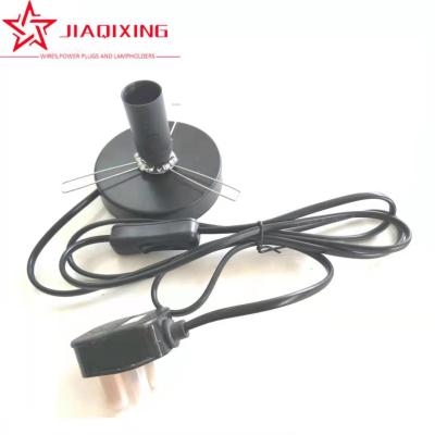 China Table lamp kit VDE salt lamps cordset withE14 lamp socket and on with power cable plug lamp cord kit for sale