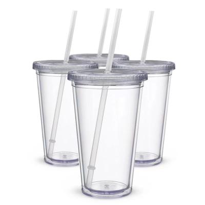 China Hot Sale 16OZ Minimalist Amazon Double Layer For Drinking Water Plastic Cup for sale