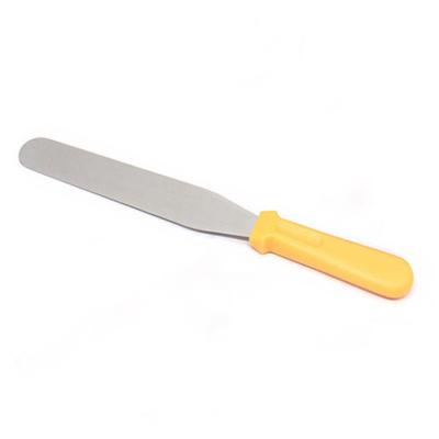 China Sustainable Hot Sale 8 Inch Amazon Long Handle Stainless Steel Plastic Cake Cream Decorating Spatula Tools for sale