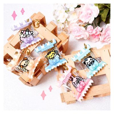 China Advertising Custom Charm Anime Transparent Acrylic Candy Bag Key Chain for sale