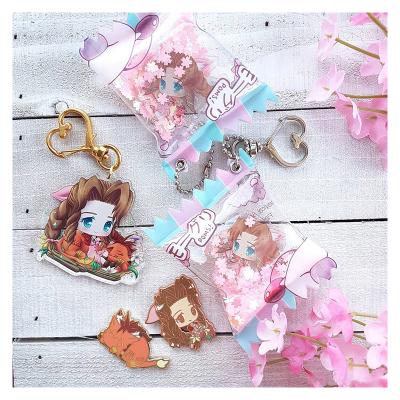 China Promotion gift/sale/show printing cheap custom acrylic candy charm keychains hot sale cartoon anime Jinlei OEM Jinlei logo candy bag for gift for sale