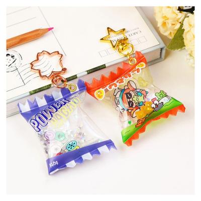 China Promotional Gift/Sale/Show Promotion Jinlei Cartoon Anime Inflatable Air Candy Bag Acrylic Charms Hot Sale Shaker Keychain With Your Design for sale