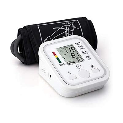 China Plastic Digital LCD Display Sphygmomanometer Arm Blood Pressure Monitor Heartbeat Meter for sale