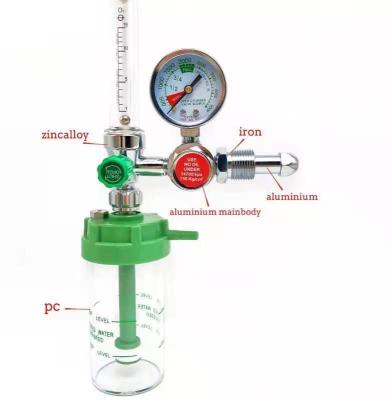 China Plastic + Aluminum Medical Oxygen Regulator Pressure Flow Meter Gas Valve Regulator for sale