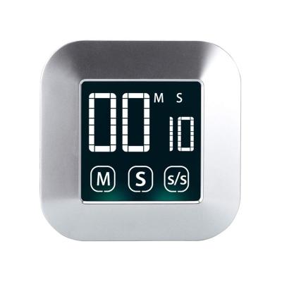 China Sustainable Kitchen Timer Touch Screen Digital Square Magnetic Countdown Countdown Alarm Clock for sale