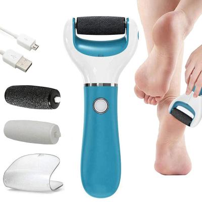 China Electric Rechargeable Foot File Hard Callus Remover ABS Foot Scrubber Callus Skin Remover Pedicure Tools Electronic Callus Kit for sale