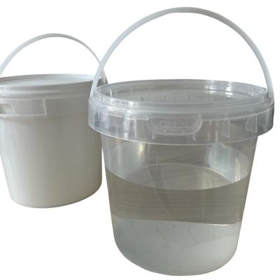 China BPA Bucket 32 ​​Ounce Pail With Bucket Tamper Free Reusable Plastic Clear Plastic Bucket Drinking Plastic Lid for sale