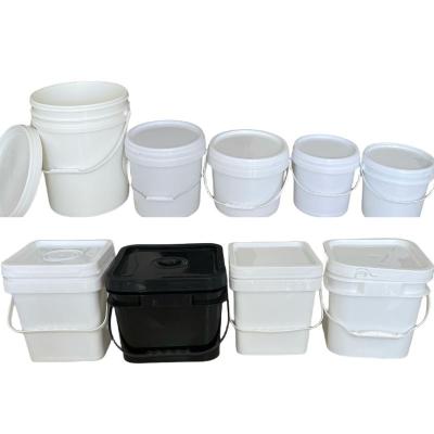 China Tamper Proof 1 Gallon 5 Gallon Plastic Buckets Easy Open Bucket Recycle To Use Plastic Buckets for sale