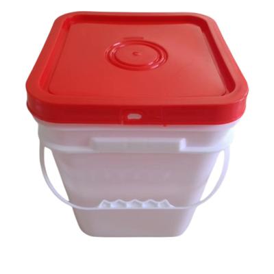 China Tamper Proof Custom Food Packaging 5L Square Plastic Bucket for sale