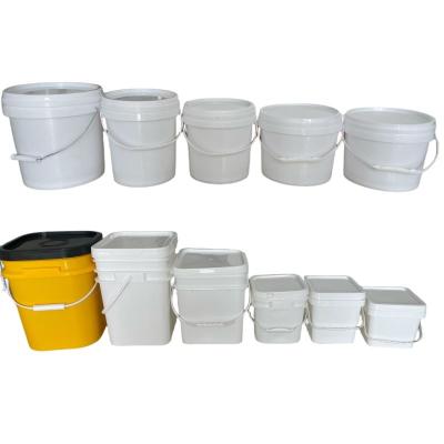 China Tamper Proof Wholesale Plastic Buckets Value Rated 4L 5L 6L 8L Square Plastic Buckets With Handle for sale