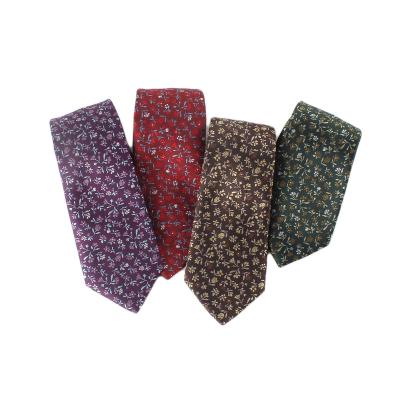 China 100% Polyester DaCheng Mens Gift Floral Skinny Tie Wedding Ties In Different Colors for sale