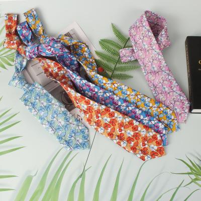 China Wholesale Fashion Woven Or Polyester Woven Mens Dacheng Silk Custom Printed Floral Slim Skinny Ties for sale