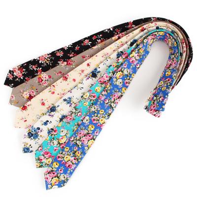 China 100% Cotton Dacheng Wholesale Flower Pattern Printed Tie Cotton Corbatas Causal Men's Tie for sale