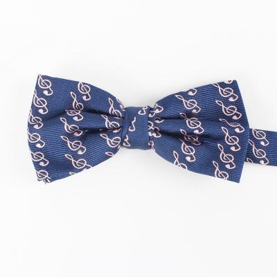 China leading exporter 100 silk of Modern Music Luxury Logo Design Silk Bow Tie For Men for sale