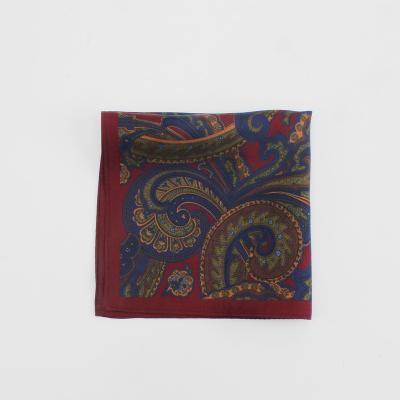 China Wholesale Jacquard Luxury Men's Square Handkerchief Paisley Business Pocket Chest Towel for sale