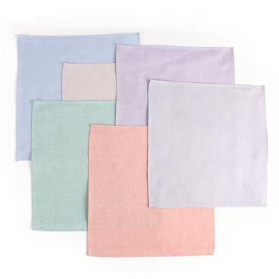 China Jacquard Dacheng Solid Color Wholesale Light Pocket Cotton Wedding Square Handkerchief for sale