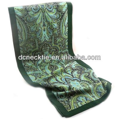 China Fashionable Paisley Twill 100% Silk Long Scarves for sale