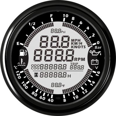 China 85mm Digital Tachometer GPS Tachometer Oil Pressure Gauge 10Bar Voltmeter 12V 85mm for sale