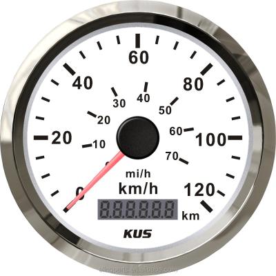 China KUS 85mm Car Motorcycle Truck Tachometer 0-120KM/H 12V 24V Odometer With Backlight 85mm for sale