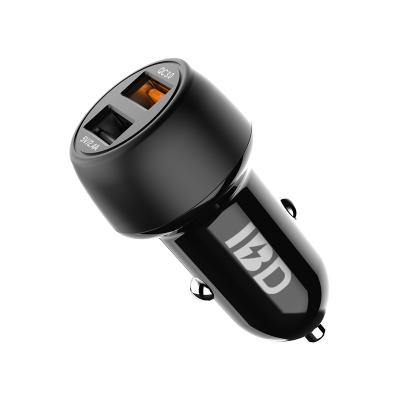 China Universal Car Charger 30W IBD Car Charger Dual USB Port Fast Charging QC3.0 30W New for sale