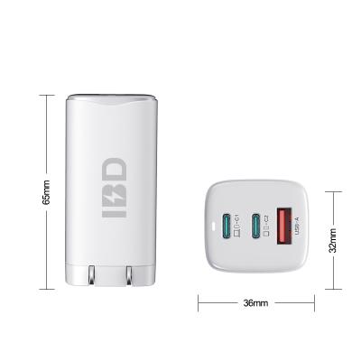 China Mini Design Gan Technology Travel New Arrivals Mini Design Gan Technology Travel Charger IBD QC 30W Palladium 65W GaN Fast Charging Howe Charger PD 65W For Laptop for sale