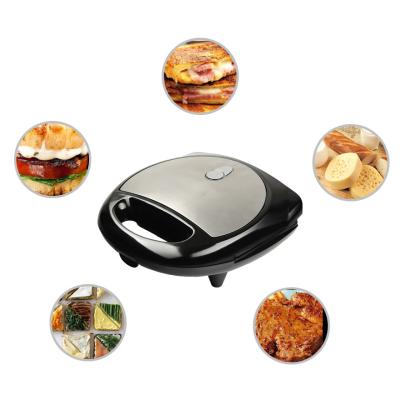 China Adjustable Thermostat Hot Sale 2 Slice Sandwich Maker Bread Toaster With Detachable Plate for sale