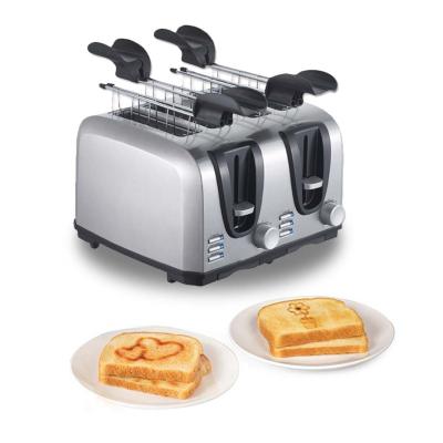 China Household Stainless Steel 4 Slice Electric Slot Bread Toaster for sale