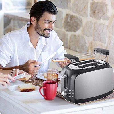 China Hot Selling Household Fashion 2 Slice Detachable Dish Pop Up Logo Toaster, Sandwich Grill Toaster for sale